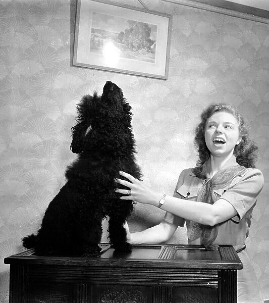 Janet Davis and her Singing Dog November 1951