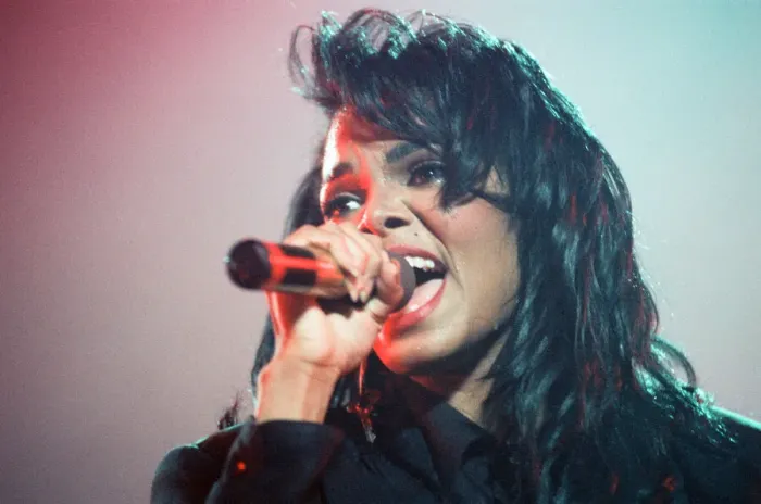Framed Print : Janet Jackson performing on her Rhythm Nation World Tour at Wembley Arena