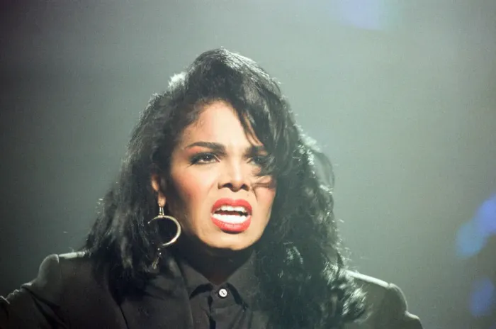 Framed Print : Janet Jackson performing on her Rhythm Nation World Tour at Wembley Arena