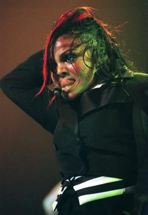 Framed Print : Janet Jackson pop singer on stage at SECC June 1998