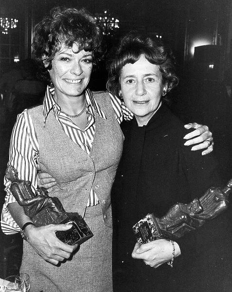 Janet Suzman winner of the Best Actress Award for Three Sisters and Dame Peggy Ashcroft