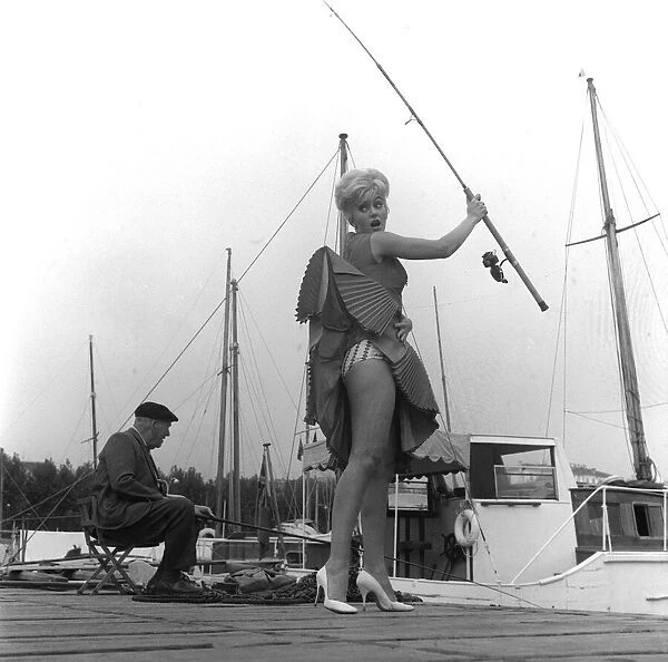 Janette Scott actress pictured in Cannes South of France in 1963 Y2K