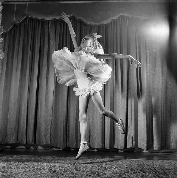 Janice Graham 8 Year Old girl ballet dancer. March 1953 D1501