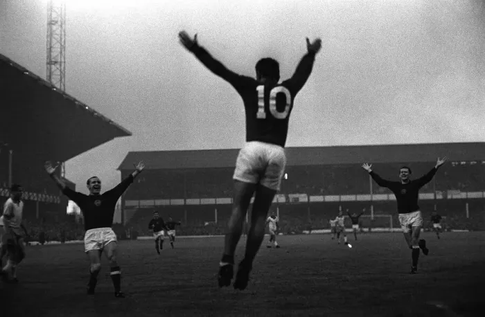 Framed Print : Janos Farkas scores for Hungary v Brazil in world cup 1966 Framed Print : Janos Farkas scores for Hungary v Brazil in world cup 1966