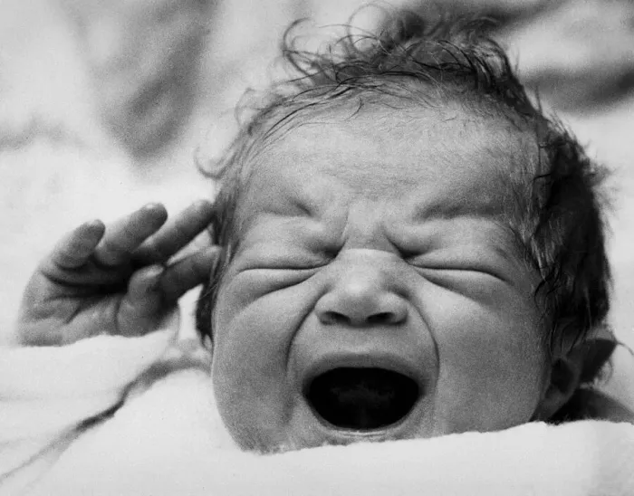 Framed Print : January 1 1953 - Baby John McNish born at 1 minute past midnight salutes the arrival of Framed Print : January 1 1953 - Baby John McNish born at 1 minute past midnight salutes the arrival of