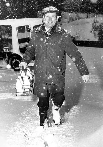 January blizzards... but this Coventry milkman was determined to keep up deliveries