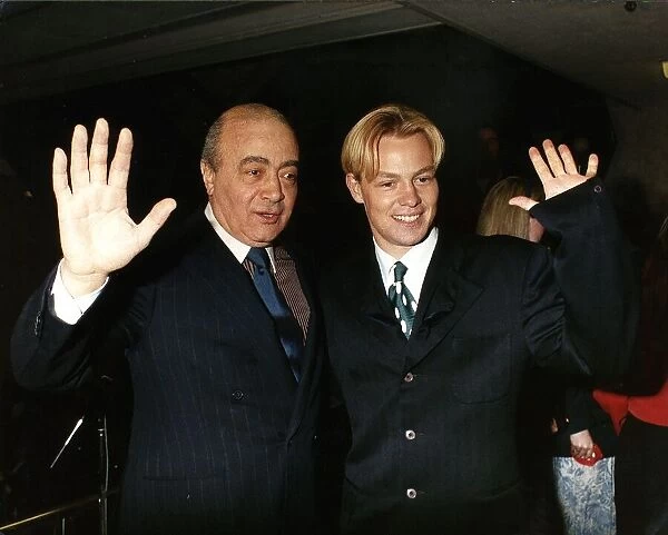 Jason Donovan with Harrods boss Al Fayed
