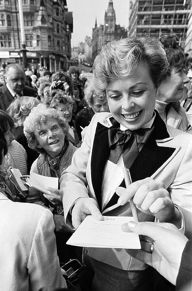 Jayne Torvill receives the Freedom of the City of Nottingham. 28th April 1983