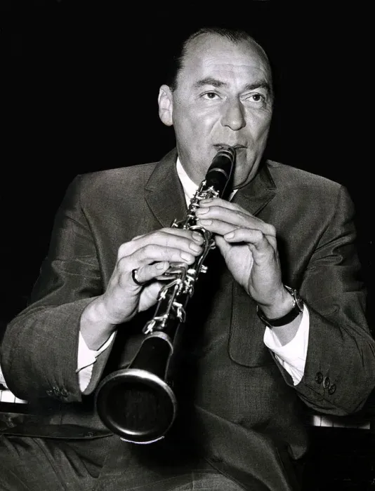 Framed Print : Jazz performer and band leader Woody Herman at a press reception at the Marquee Club
