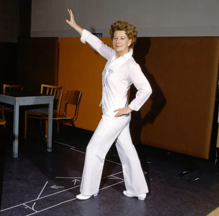 Framed Print : Jean Alexander, actor Pictured in a dance work out session Framed Print : Jean Alexander, actor Pictured in a dance work out session