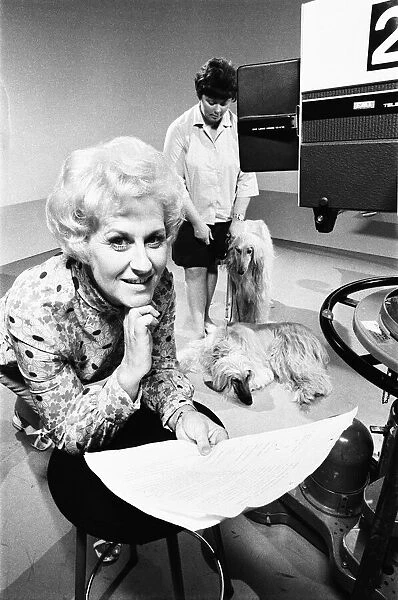 Jean Morton on the set of Women Today at the ATV studios in the Midlands