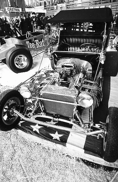 Jeff Becks 1915 Model T Ford Roadster custom car in 1973 at the Crystal Palace