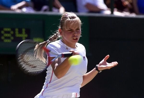 Jelena Dokic tennis player at Wimbledon July 1999 on her way to losing against Alexandra
