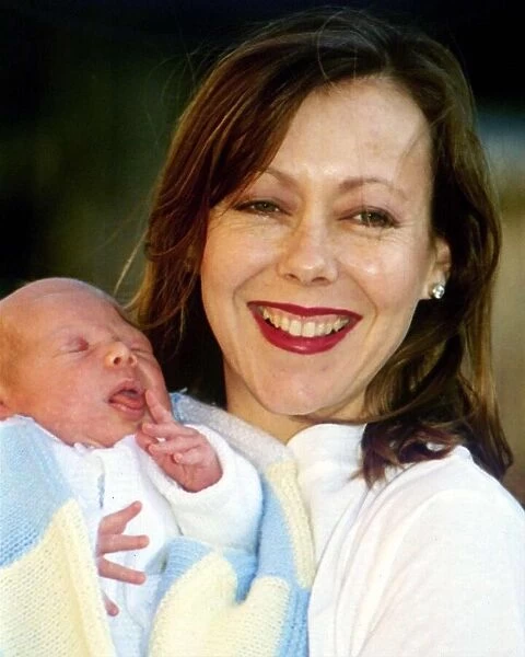 Jenny Agutter Actress with her newborn baby Johnathan
