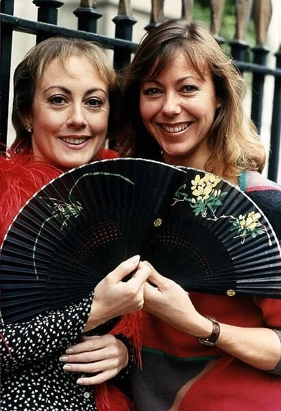 Jenny Agutter actress with Paula Wilcox actress at the launch of a charity ball