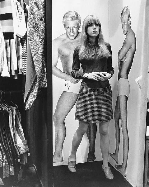 Jenny Boyd eighteen year old sister of Pattie Boyd in John Stephens boutique for girls