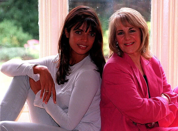Jenny Powell TV Presenter September 1998 with Nina Myskow Journalist