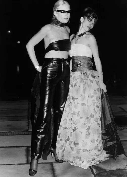 Framed Print : Jenny Runacre & Hermine Demoraine at film premiere of film Jubilee