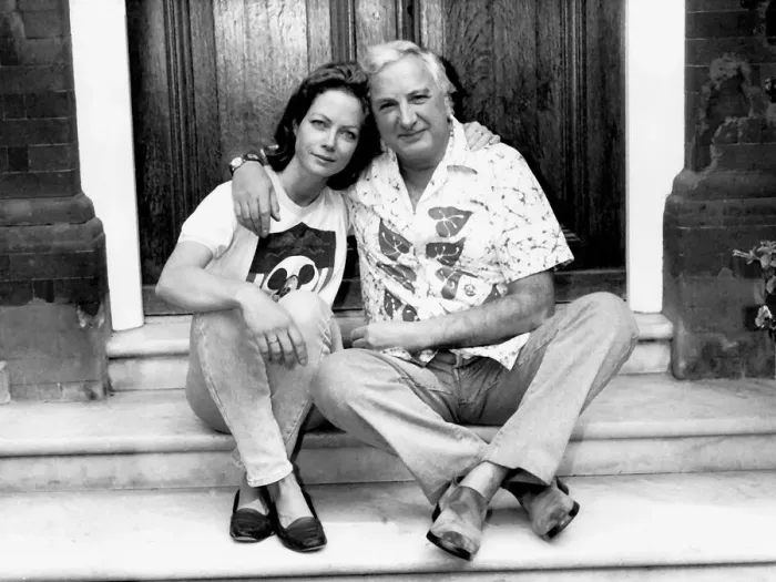 Framed Print : Jenny Seagrove Actress with Boyfriend Film Producer Michael Winner A©Mirrorpix