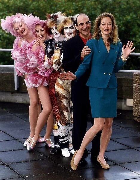 Jenny Seagrove Actress with David Suchet and the girls from the musical Cats