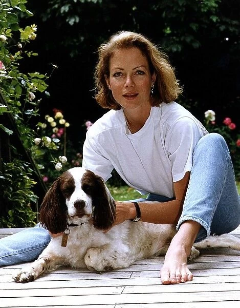 Jenny Seagrove Actress with dog