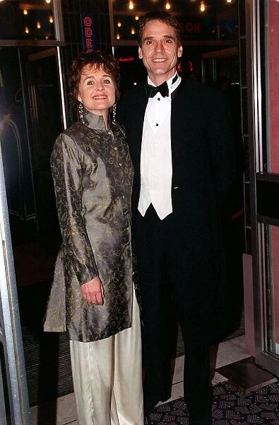 Jeremy Irons Actor April 98 With his wife Sinead Crusack at the premiere of The
