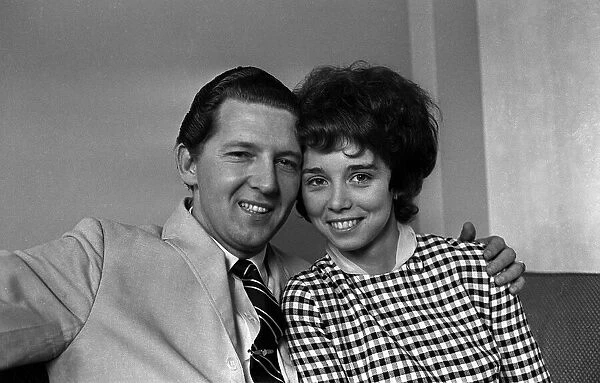 Jerry Lee Lewis Rock and Roll singer May 1962 with his wife Myra in London