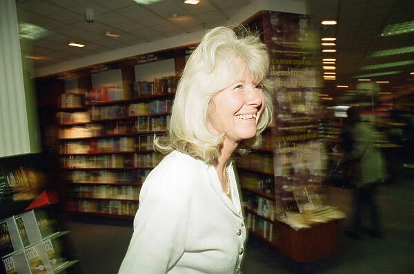 Jilly Cooper, Author, book signing, Blackwells, Cardiff, Wales, 16th April 1997