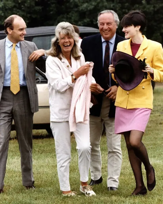Framed Print : Jilly Cooper author, journalist & enterpreneur arrives at Polo match - The Queen Framed Print : Jilly Cooper author, journalist & enterpreneur arrives at Polo match - The Queen