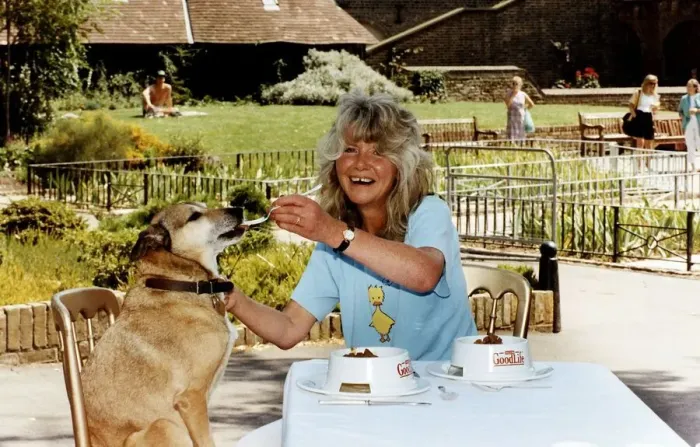 Framed Print : Jilly Cooper author, journalist & enterpreneur at photocall to launch a new dog food Framed Print : Jilly Cooper author, journalist & enterpreneur at photocall to launch a new dog food