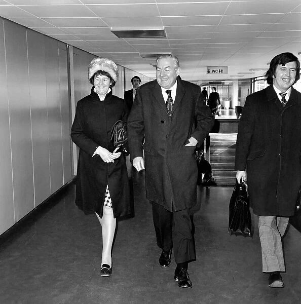 Jim Callaghan and his wife arrived at Heathrow Airport from Tel Aviv
