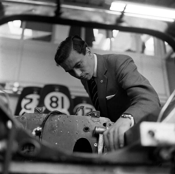 Jim Clark Motor Racing driver at Lotus July 1963 Racing Car Headquarters at
