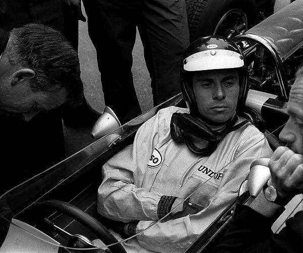 Jim Clark during practice of British Grand Prix 1967