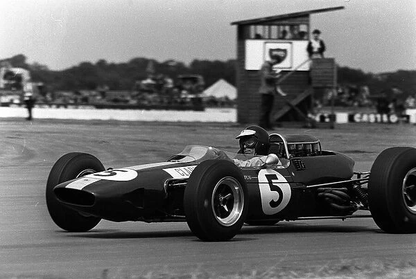 Jim Clark wins the British Grand Prix at Silverstone in 1965 in his Lotus Climax