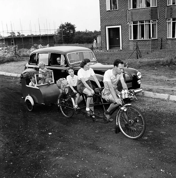 Jim Foster and Family out for a Sunday Bike Ride on their oversite Bike