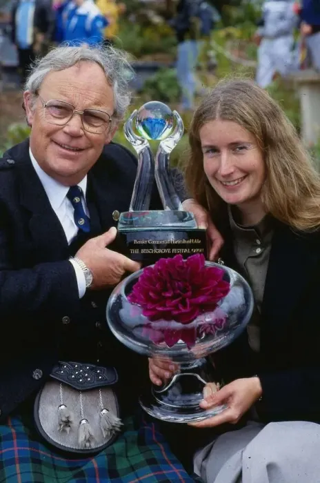 Framed Print : Jim McColl Beechgrove Garden January 1989 with Carol Baxter