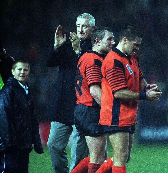 Jim Telfer Gary Armstrong and Alan Tait October 1999 take their final bow after