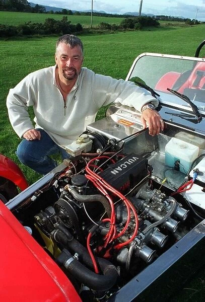 JIM THOMPSON WITH HIS LOTUS 7 KIT CAR SEPTEMBER 1997 MOTOR