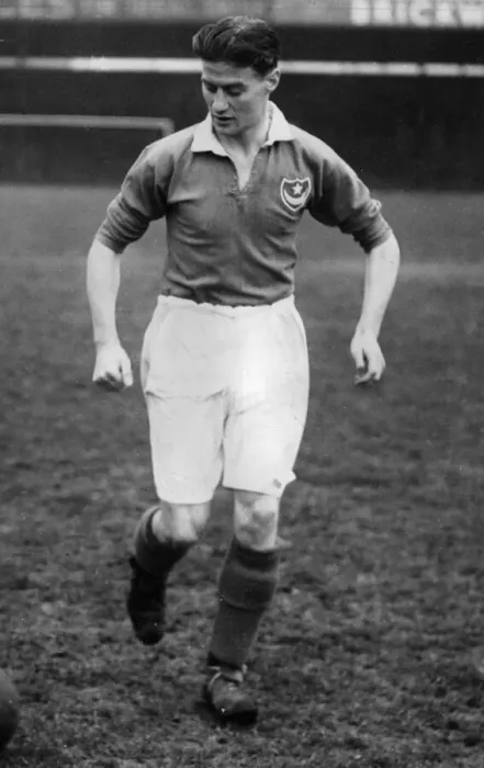 Framed Print : Jimmy Dickinson Portsmouth football player 1946-1965, Jimmy Dickinson holds