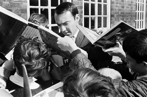 Jimmy Greaves April 1967 seen here signing autographs after training