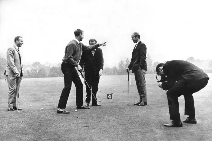 Framed Print : Jimmy Greaves behind the camera taking pictures of the Charlton Brothers