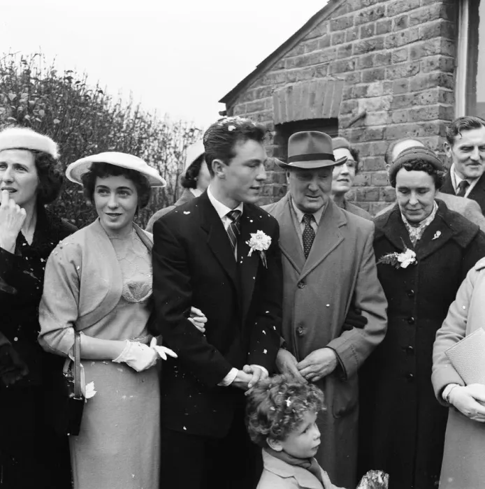 Framed Print : Jimmy Greaves, Chelsea football player, pictured on his wedding day Framed Print : Jimmy Greaves, Chelsea football player, pictured on his wedding day