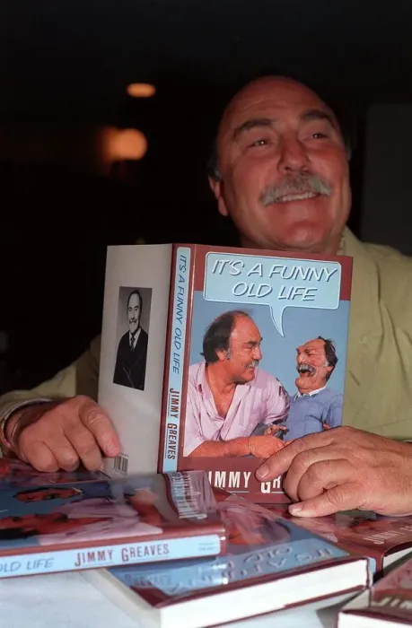 Framed Print : Jimmy Greaves ex-footballer and sports commentator 1990 launching his book