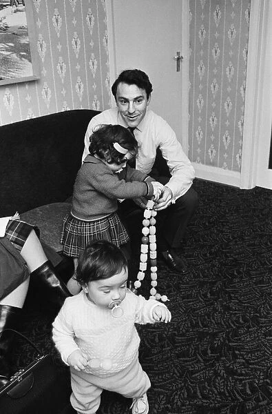 Jimmy Greaves with his son Danny and daughter Mitzi. 2nd February 1964