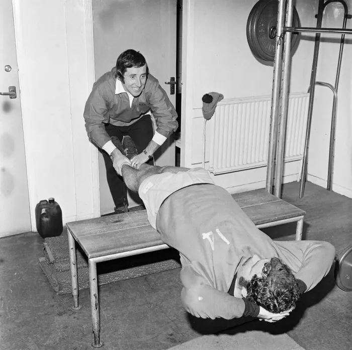 Framed Print : Jimmy Headridge, Trainer, Middlesbrough Football Club at Ayresome Park, April 1974