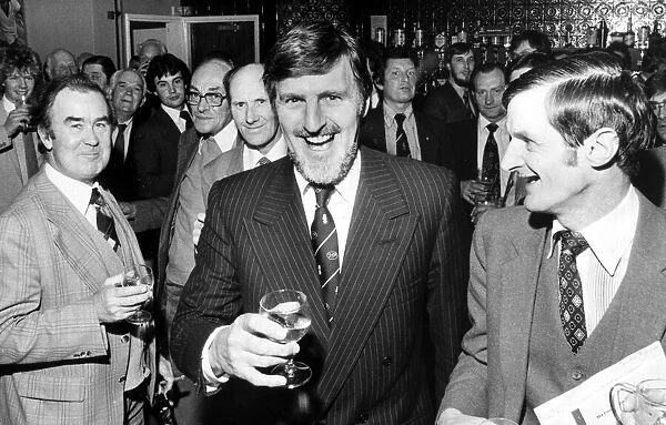 Jimmy Hill, chairman of Coventry City Football Club shares a joke