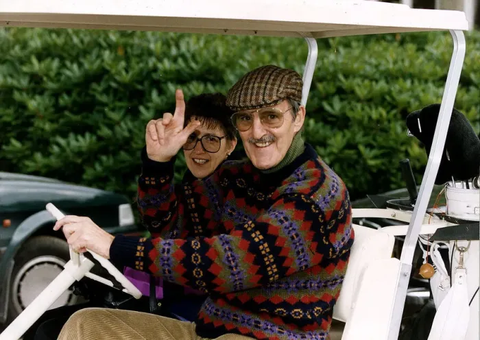 Framed Print : Jimmy Hill Chairman Of Coventry Football Club Seen Here With A Mystery Woman In A Golf Framed Print : Jimmy Hill Chairman Of Coventry Football Club Seen Here With A Mystery Woman In A Golf
