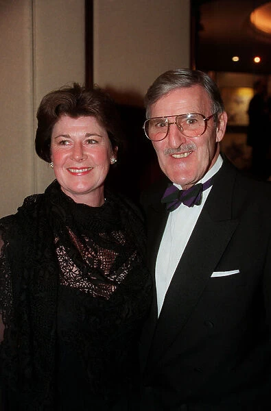 Jimmy Hill Football Commentator December 1997 With unknown woman