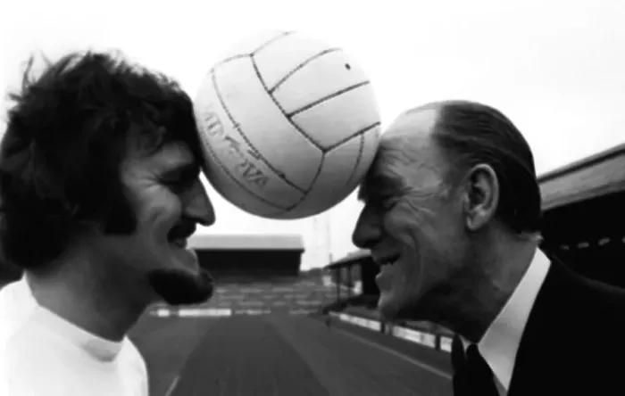 Framed Print : Jimmy Hill footballer now television presenter and Tommy Trinder entertainer on Hills