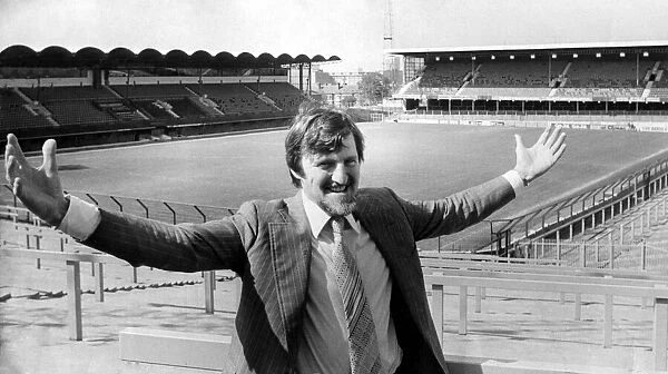 Jimmy Hill at Highfield Road ground, on the announcement of his appointment to chairman